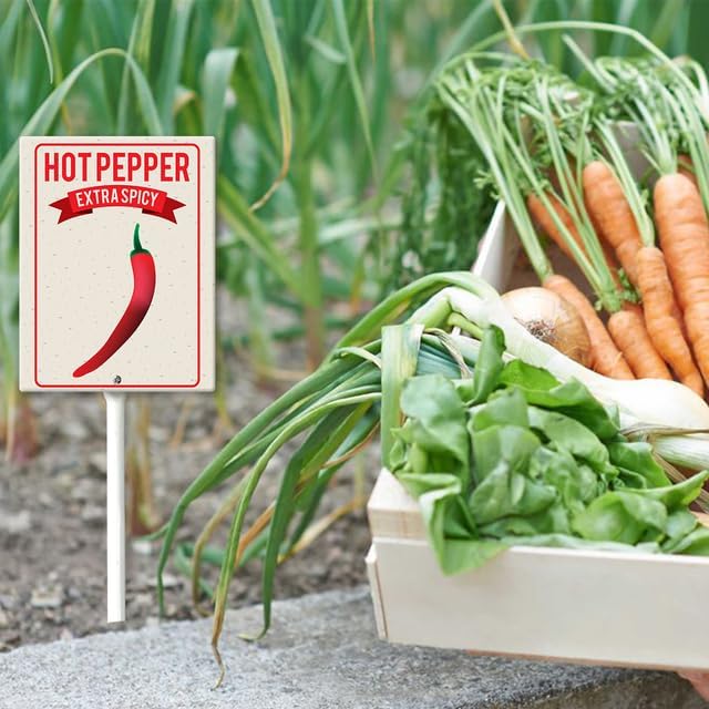 Eveokoki Aluminum Seed & Plant Labels - Plant Markes for Seedlings-Plant Tags for Pots - Garden Signs for Vegetable - Durable Markers for Plants Outdoor Waterproof - Garden Decor for Farmhouse