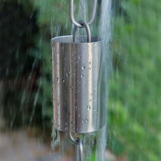 Nutshell Stores Kenchiku Rain Chain - Stainless Steel - 10 Feet