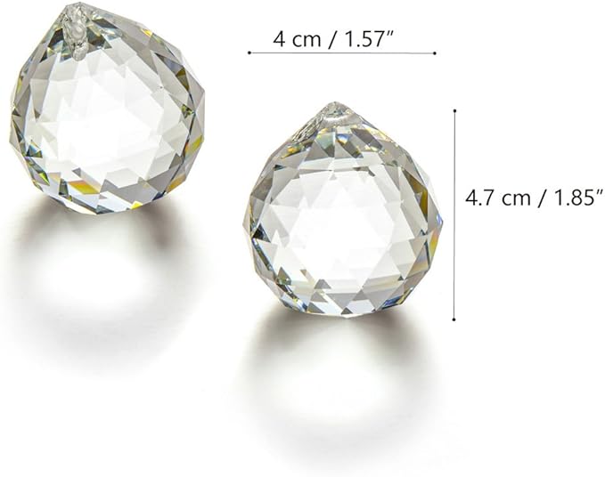 Crystal Ball Prism 40 mm/1.57 Inch Decorative Ball for Chandelier Window Suncatcher 10 Pack Rainbow Maker