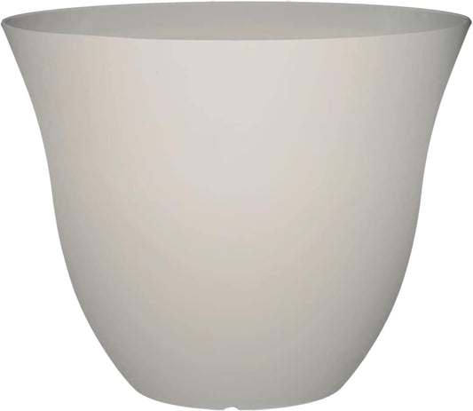 Classic Home and Garden Honeysuckle Resin Planters - Lightweight Indoor & Outdoor Plant Pots - UV-Resistant Plastic Flower Pots - Pot Planters for Flowers & Herbs (15" Vanilla White)