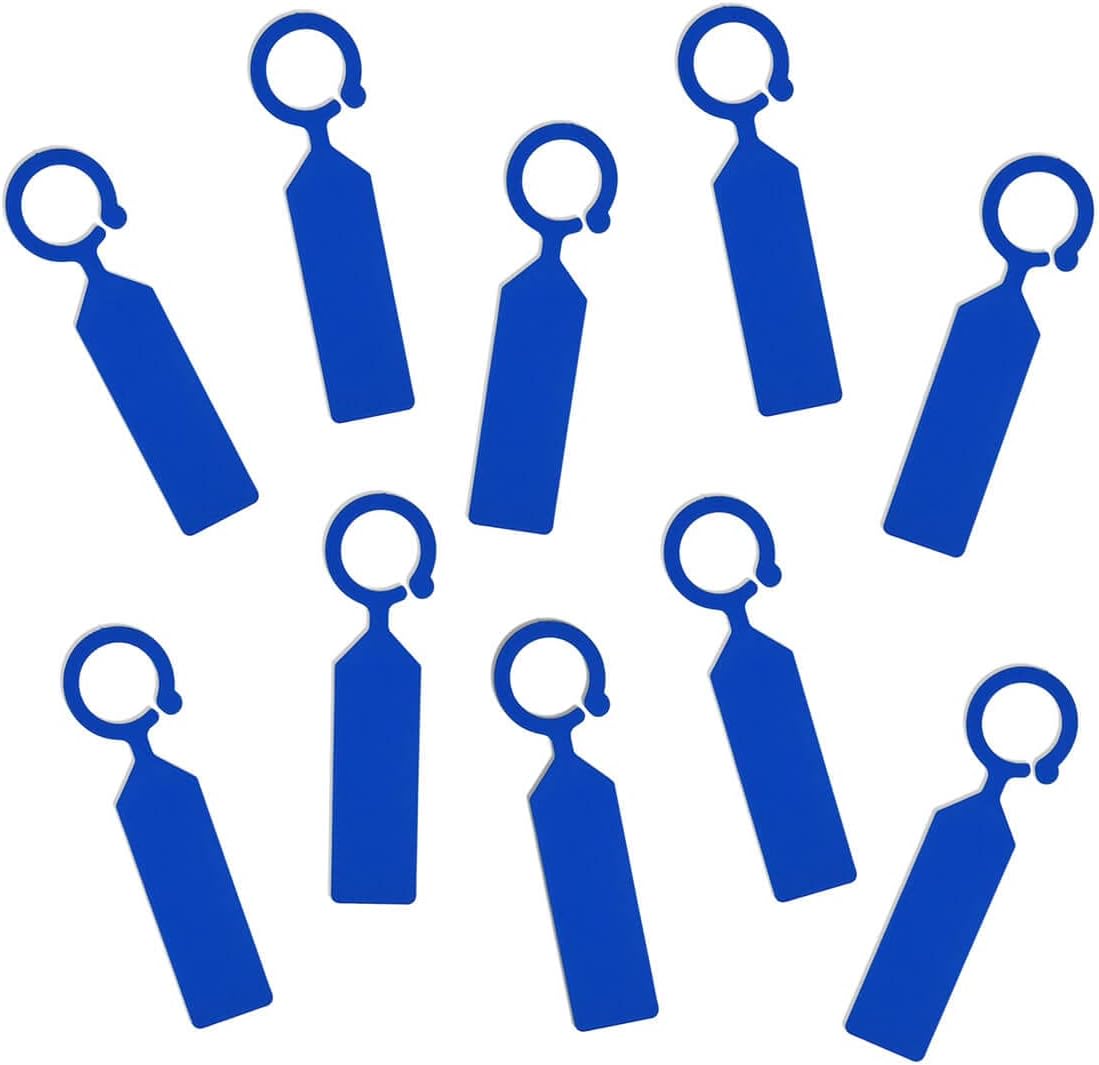 MHY 400 Pcs Thick Plastic Plant Labels - Garden Waterproof Plant Tree Tags - 4.3 inch Color Hanging Plant Markers for Plants, Potted Plants, Nurseries, Trees，Gardening（Blue）