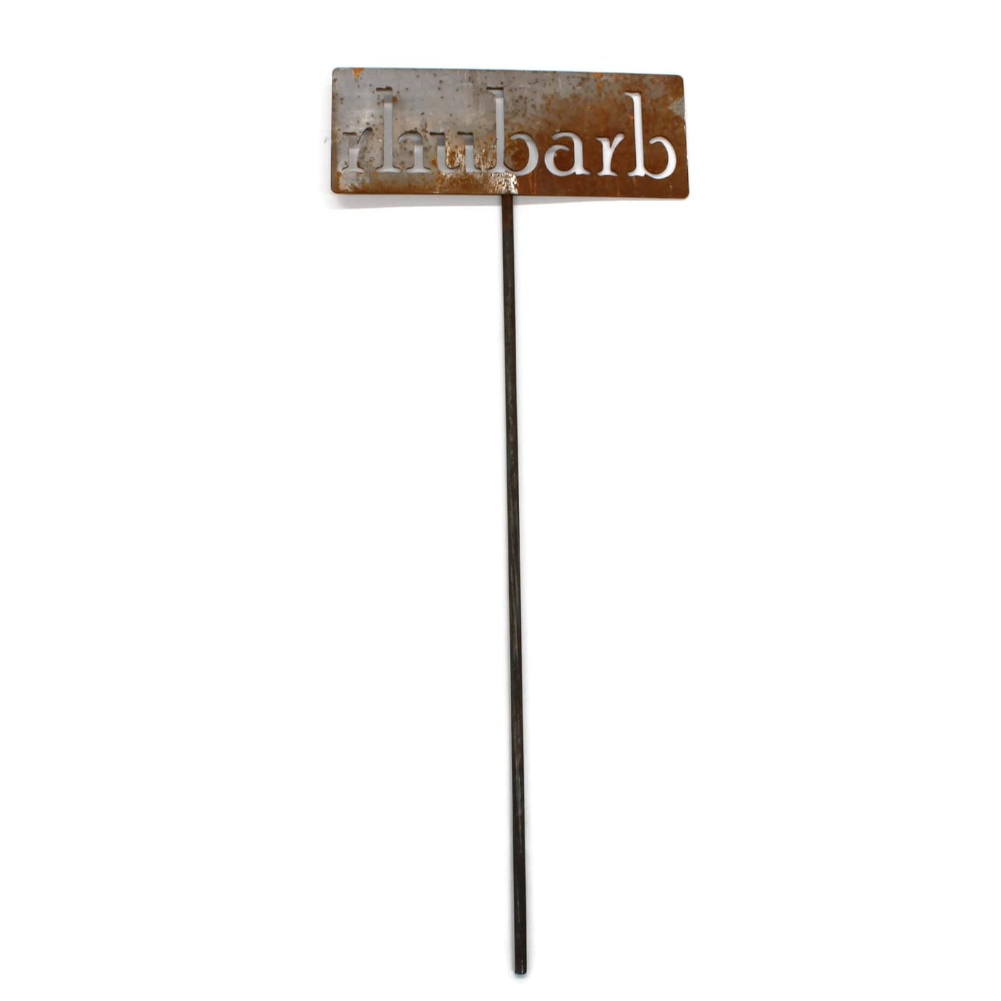 Classic Metal Garden Markers 19 Inches Tall (rhubarb, Naturally Rusted)
