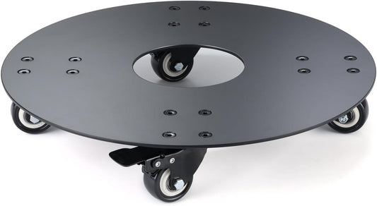 Plant Stand with Wheels,3.0mm Thick Aluminum Alloy Plant Caddy with Wheels Heavy Duty, Rolling Plant Stand Holds 14 Inch and 500lbs(Black)
