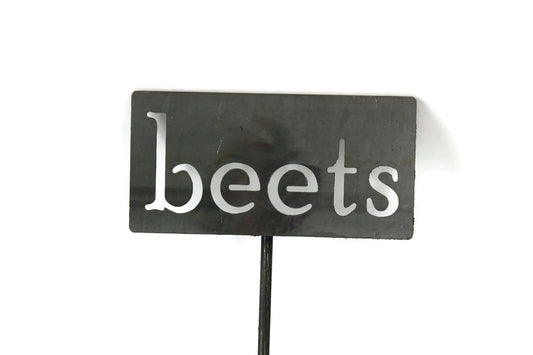 Classic Metal Garden Markers 19 Inches Tall (beets, Raw, Unfinished Steel (will rust with time))