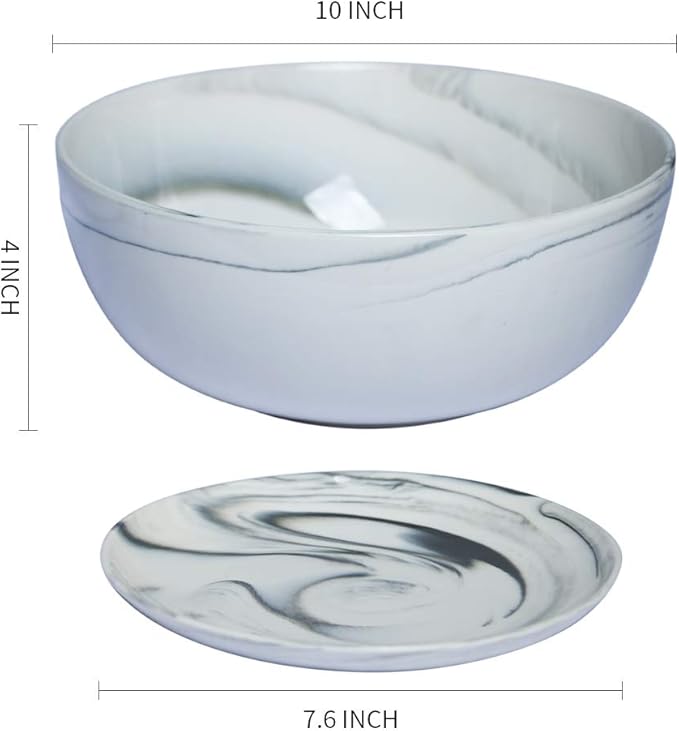 G EPGardening 10Inch Large Planter Pot Marble Pattern Ceramic Succulent Planter Big Plant Pot Succulents Container Flower Pot Indoor Outdoor Decor