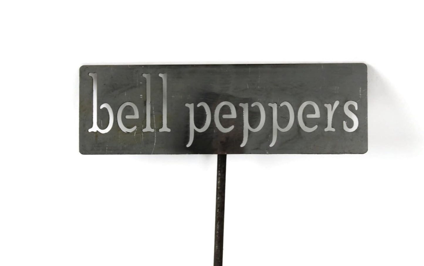 Classic Metal Garden Markers 19 Inches Tall (bell peppers, Raw, Unfinished Steel (will rust with time))
