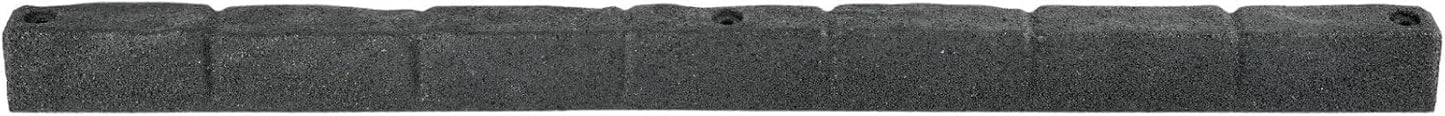 Rubberific 4' Rubber Cobblestone Flexible No Dig Landscape Mulch Border Edging with Anchoring Spikes for Lawns, Gardens, and Flower Beds (1, Gray)