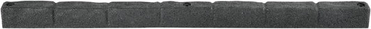 Rubberific 4' Rubber Cobblestone Flexible No Dig Landscape Mulch Border Edging with Anchoring Spikes for Lawns, Gardens, and Flower Beds - 4 Pack (Gray)