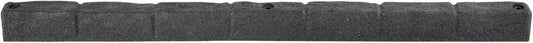 Rubberific 4' Rubber Cobblestone Flexible No Dig Landscape Mulch Border Edging with Anchoring Spikes for Lawns, Gardens, and Flower Beds (6, Gray)