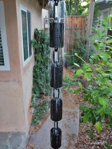 Nutshell Stores Kenchiku Rain Chain - Black - 9 Feet
