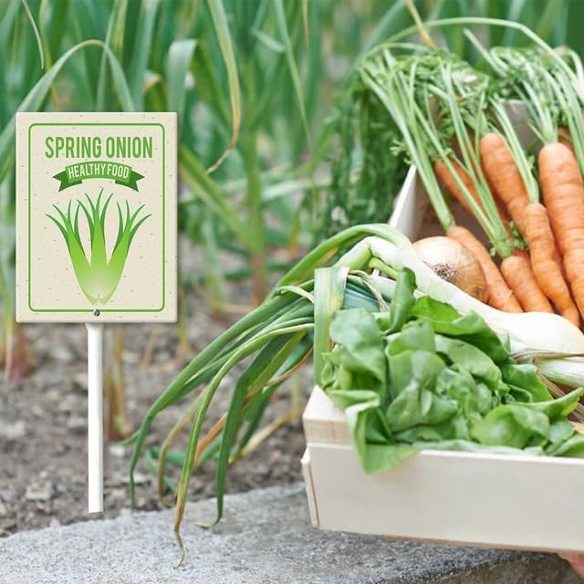 Eveokoki Aluminum Seed & Plant Labels - Plant Markes for Seedlings-Plant Tags for Pots - Garden Signs for Vegetable - Durable Markers for Plants Outdoor Waterproof - Garden Decor for Farmhouse