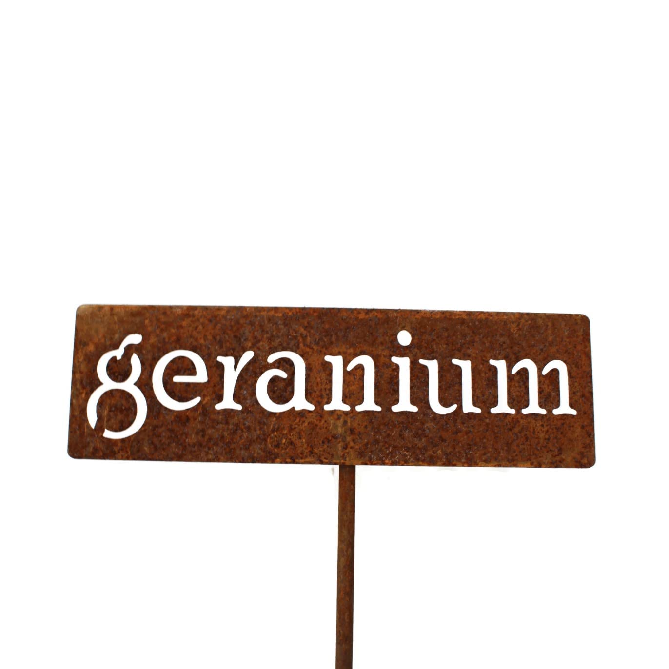 Classic Metal Garden Markers 19 Inches Tall (geranium, Naturally Rusted)