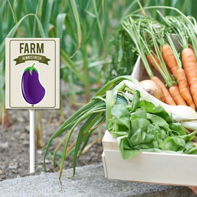 Eveokoki Aluminum Seed & Plant Labels - Plant Markes for Seedlings-Plant Tags for Pots - Garden Signs for Vegetable - Durable Markers for Plants Outdoor Waterproof - Garden Decor for Farmhouse