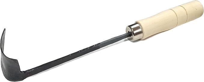 Korean Gardening Tool ho-mi Hand Plow Hoe Spade, Trowel, Weeder, and More! an Excellent Tool for use in Any Vegetable or Flower Garden 12.40 Inches (Round Triangle)