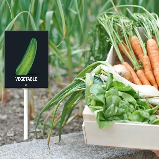 Eveokoki Aluminum Seed & Plant Labels - Plant Markes for Seedlings-Plant Tags for Pots - Garden Signs for Vegetable - Durable Markers for Plants Outdoor Waterproof - Garden Decor for Farmhouse