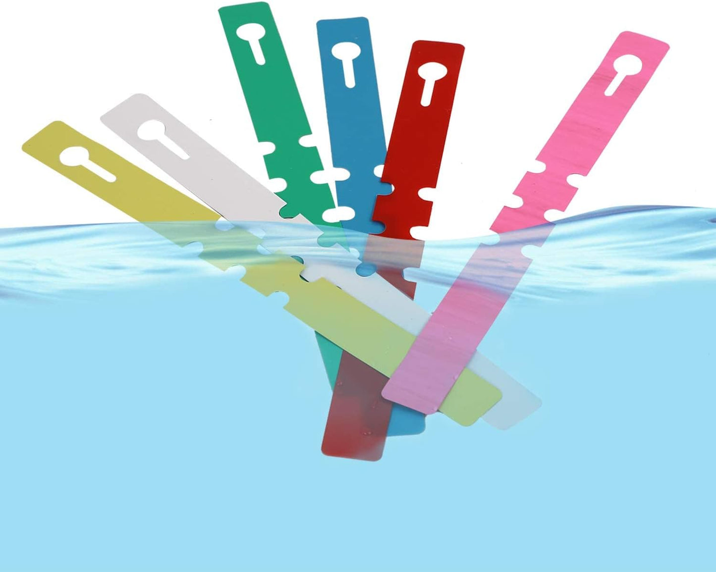 KINJOEK 1200 PCS 6 Colors Plant Tags Labels, Hanging Adjustable Wrap Around Waterproof Plastic Plant Tags Markers for Garden Outdoor Indoor Plants Flowers Tree Identifying Various, 2x20cm