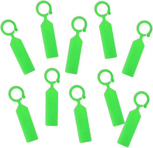 MHY 200 Pcs Thick Plastic Garden Labels - Waterproof Plant Tags, 4.3 inch Color Hanging Markers for Potted Plants, Nurseries, Trees, Gardening (Green)