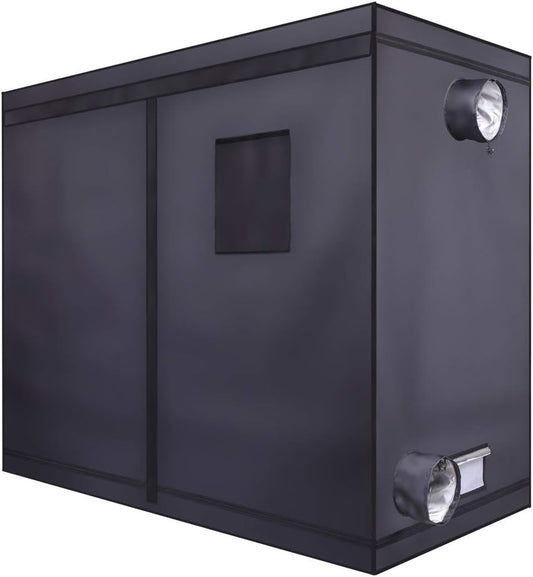 Plant Grow Tent, Black, 240x120x200cm, Indoor Growing, Enclosure with Observation Window and Floor Tray