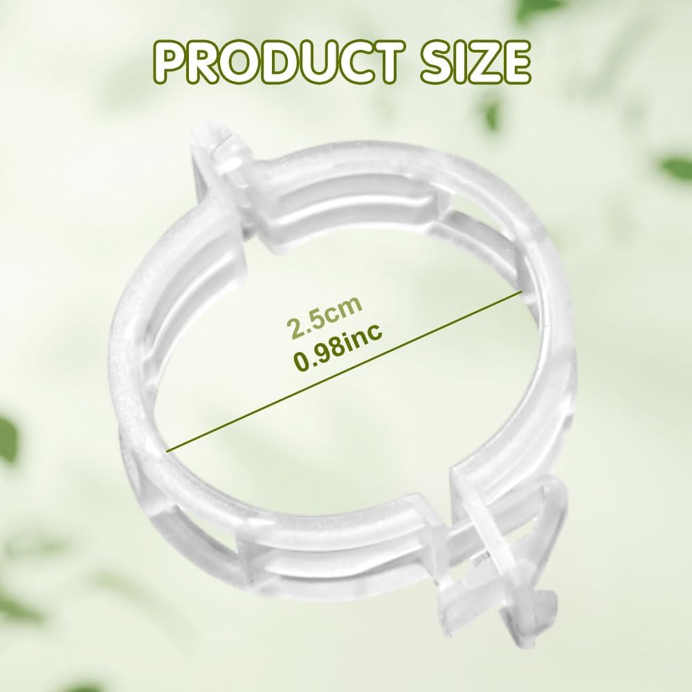 Plant Fixing Clip, Tomato Clips for String Trellis, Plant Wall Clips for Climbing Plants, Plant Wall Clips for Climbing Plants, Fixing Stem and Vine, Plastic Trellis Clips (Green-150pcs)
