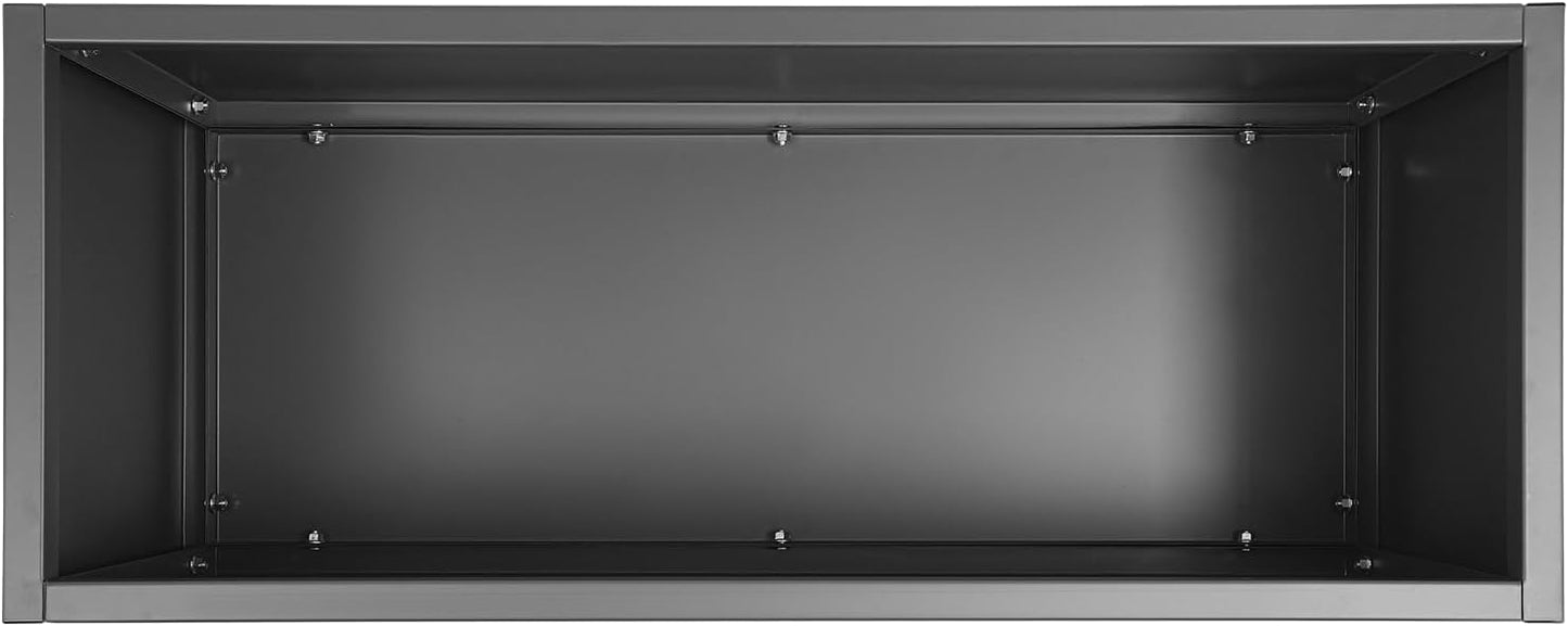 Steel Planter Box, 38" x 15" x 15" Rectangular Long Planter Metal Trough Box for Indoor Outdoor Tall Plants, Flowers or Shrubs (Gray)