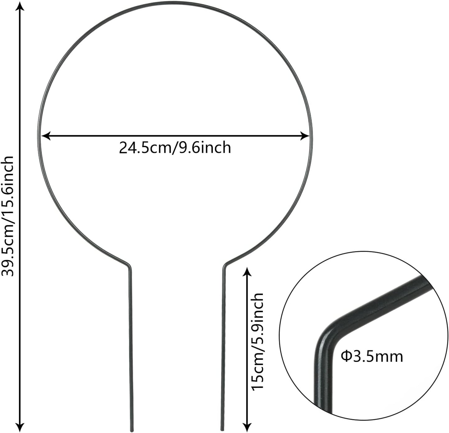 Acrux7 10 Pcs Circle Trellis for Climbing Plants Indoor Small Trellis for Potted Plants Plant Trellis for Hoya Vines Topiary Frames
