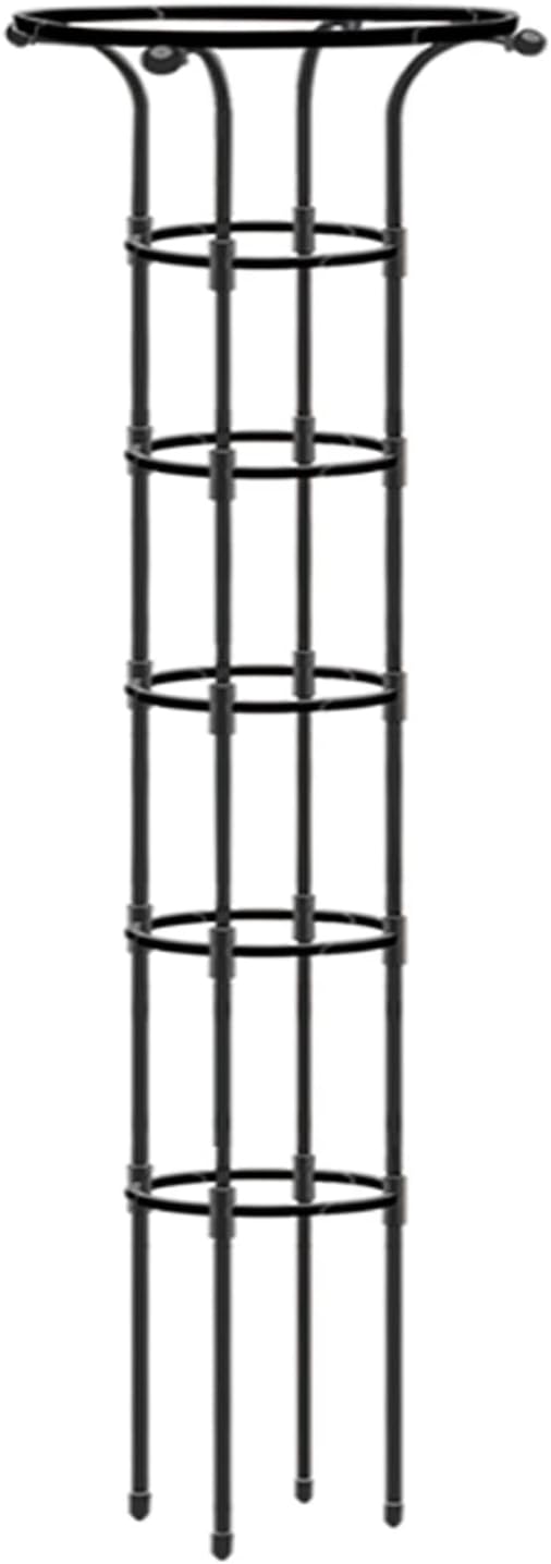 BestAlice Garden Obelisk Trellis for Climbing Plants, 73 Inch Tower Obelisk Garden Trellis, Vertical Metal Umbrella Trellis Tower with PE Coated, Black Lightweight Plant Tower for Indoor Outdoor Use