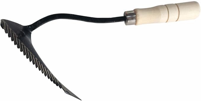 GARASANI Sawtooth Hand Plow Hoe Korean Style Ho-Mi - Best Organic Gardening (Sawtooth)