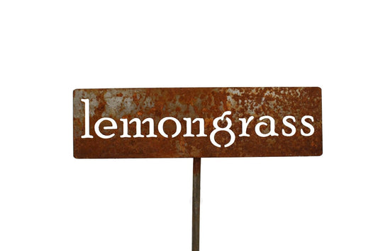 Classic Metal Garden Markers 19 Inches Tall (lemongrass, Naturally Rusted)