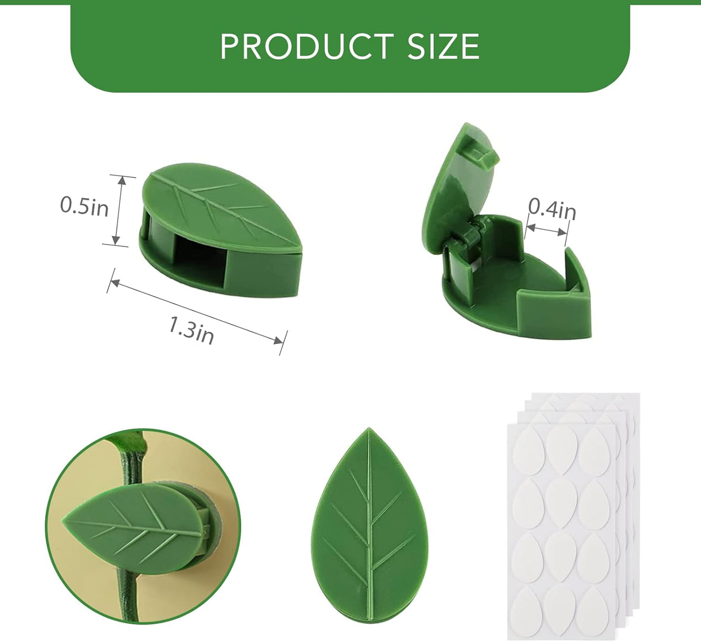 Plant Climbing Wall Fixture Clips 40 Pcs, Garden Vegetable Plant Support Binding Clip Invisible Wall Vines, Self-Adhesive Clips Plant Vine Traction for Indoor Outdoor Decoration