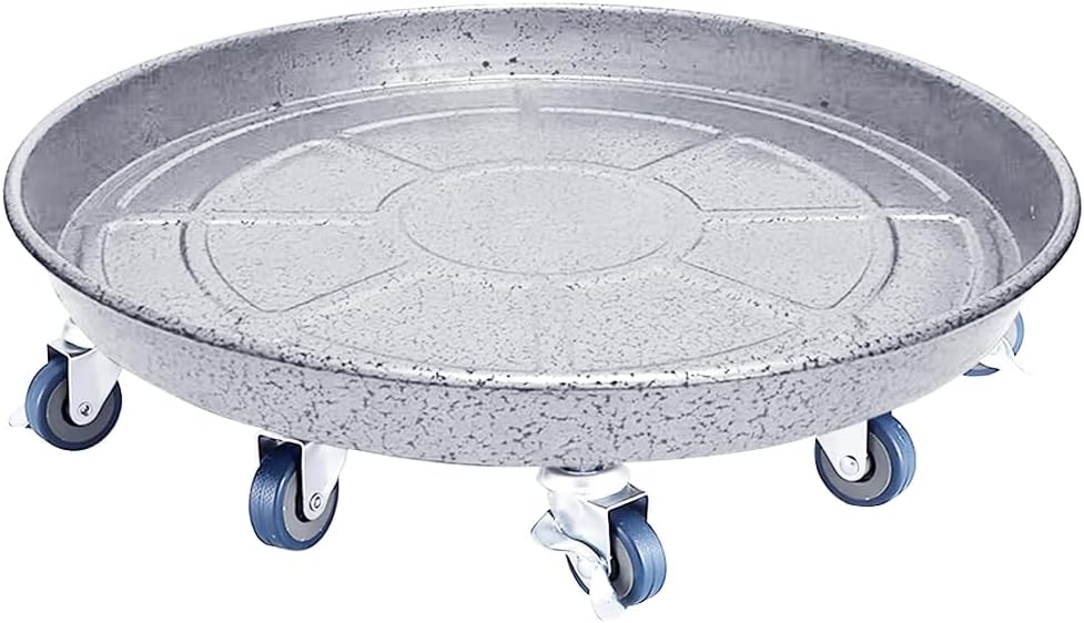 Plant Caddy with Wheels, Heavy Duty Plant Stand with Universal Wheels (20inch, Silver)
