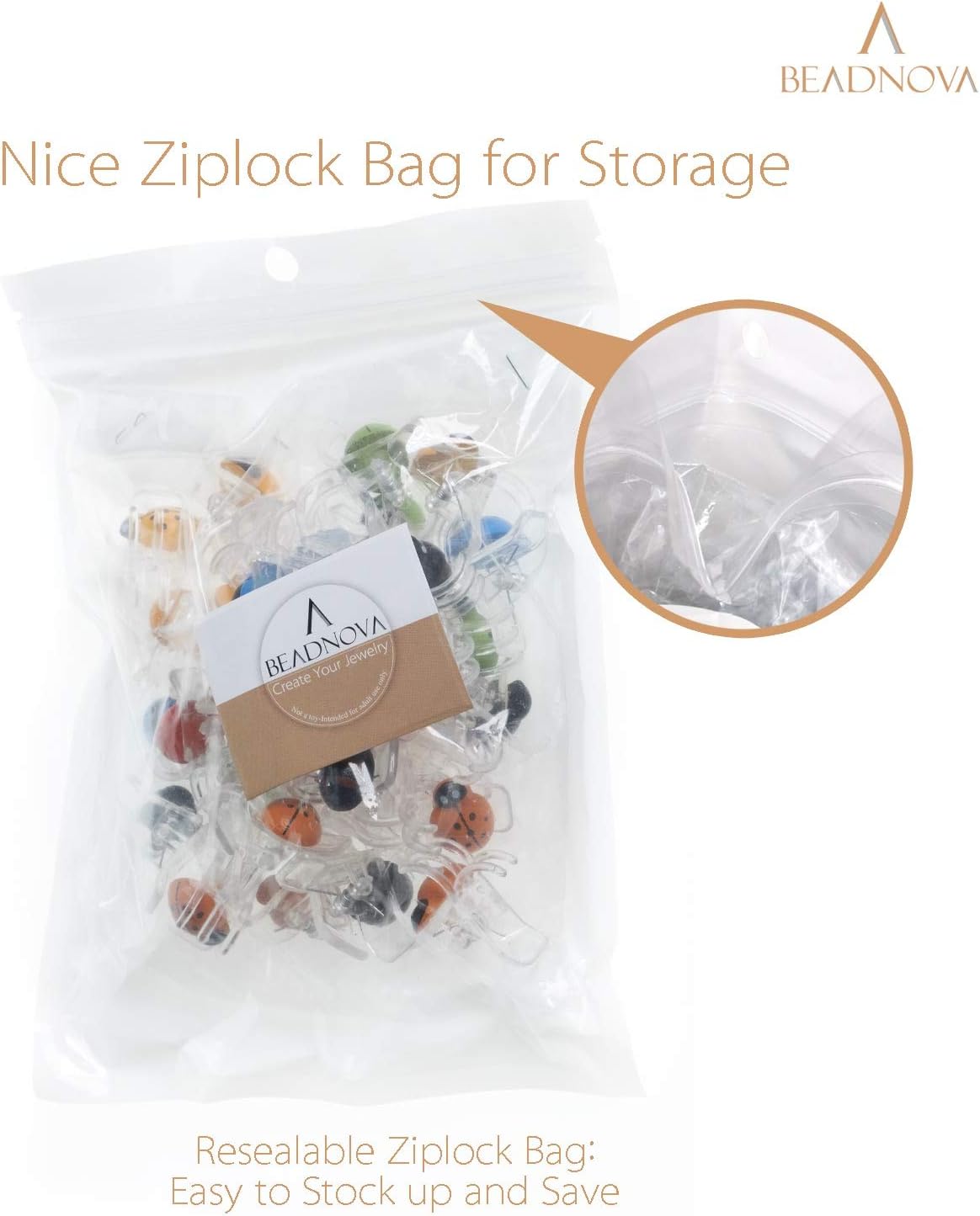 BEADNOVA Orchid Clips 30Pcs Ladybug Plant Clips Orchid Support Clips Vine Clips Plant Clips for Support Flower Orchid Vine (Mix Color, 30PCS)