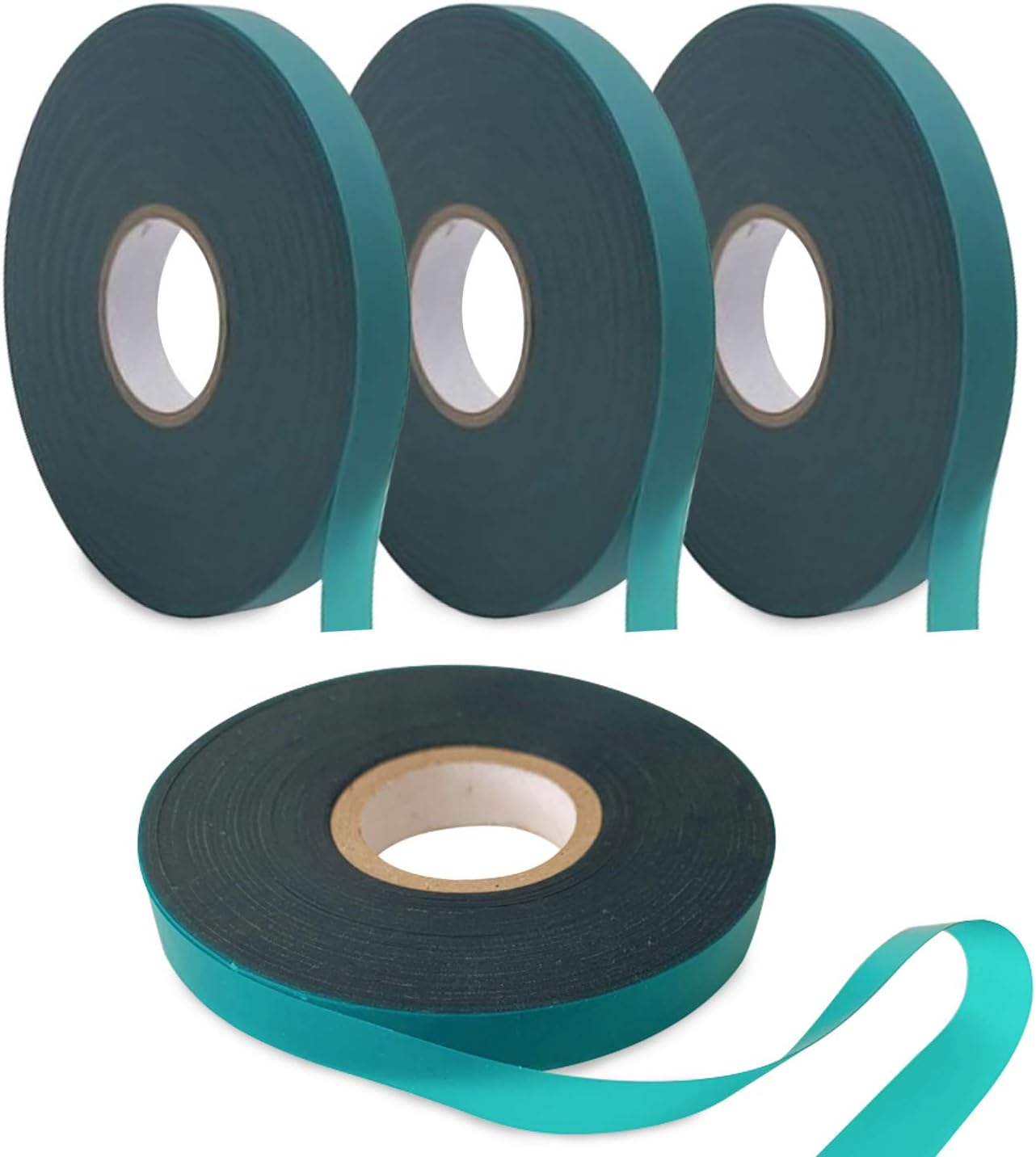 Coobbar Stretch Tie Tape, 0.5 Inch Wide Stretch Tie Tape Garden Tie Tape Thick Plant Ribbon Garden Green Vinyl Stake for Indoor Outdoor Patio Plant Use (600 Feet)
