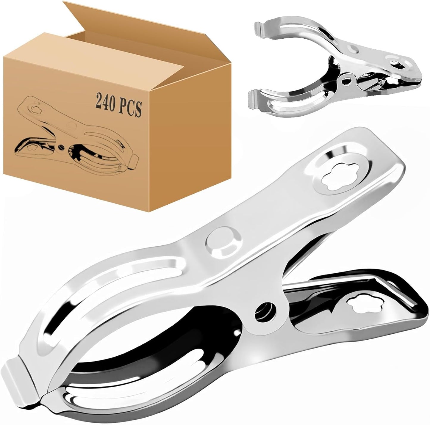 BESTEEL Upgraded 240 PCS Garden Clips, Greenhouse Clamps 100% Stainless Steel Heavy Duty Greenhuose Clips for Netting - Strong Grip to Hold Down Shade Cloth or Plant Cover on Garden Greenhouse Hoops