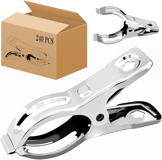 BESTEEL Upgraded 240 PCS Garden Clips, Greenhouse Clamps 100% Stainless Steel Heavy Duty Greenhuose Clips for Netting - Strong Grip to Hold Down Shade Cloth or Plant Cover on Garden Greenhouse Hoops