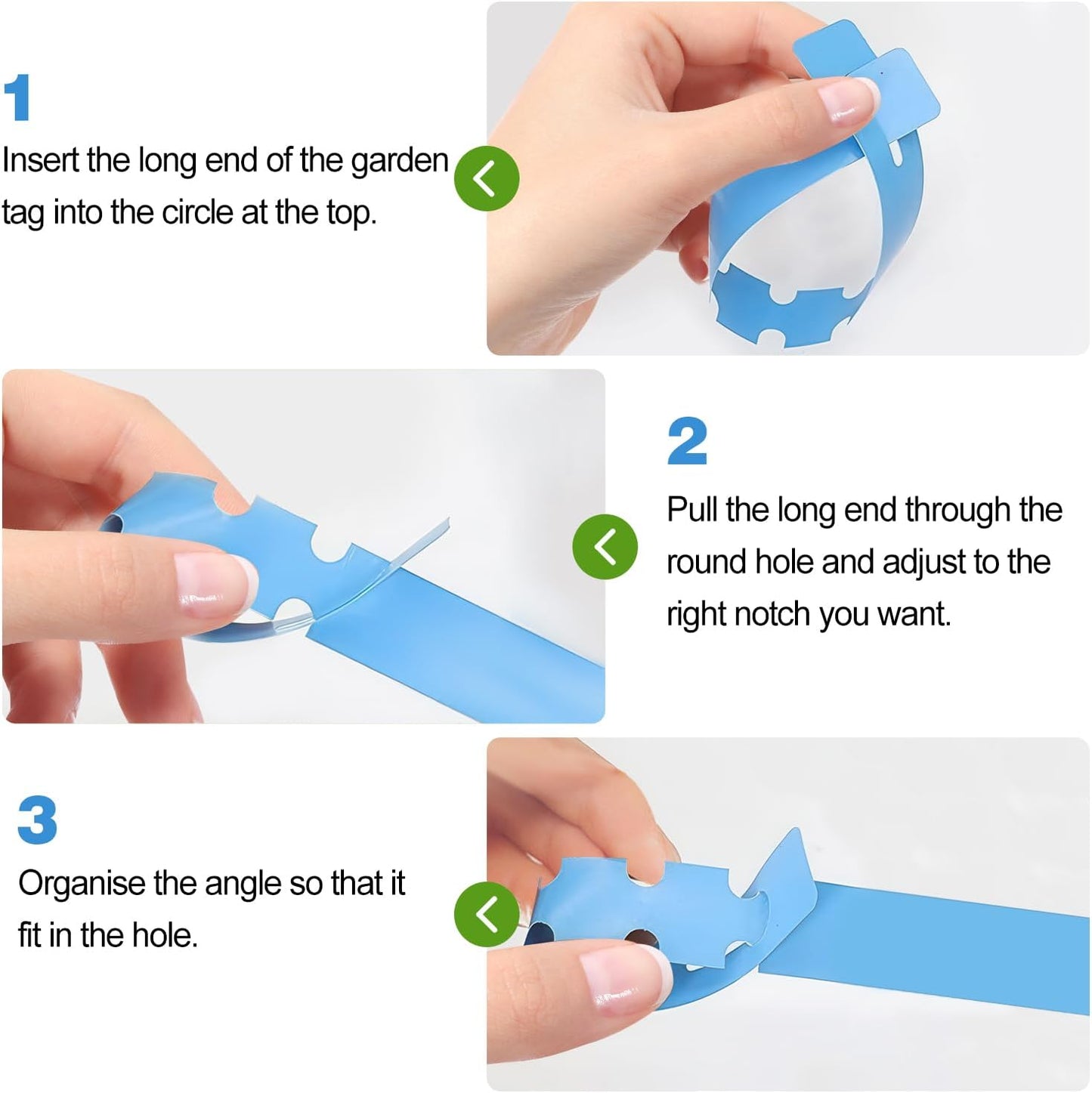 Plant Labels 200 Pcs Yuanling Plastic Plant Tree Tags Wrap Around Hanging Tags Nursery Tree Markers Adjustable Garden Labels for Indoor Outdoor Gardening Plants (Blue with 1 Marker Pen)