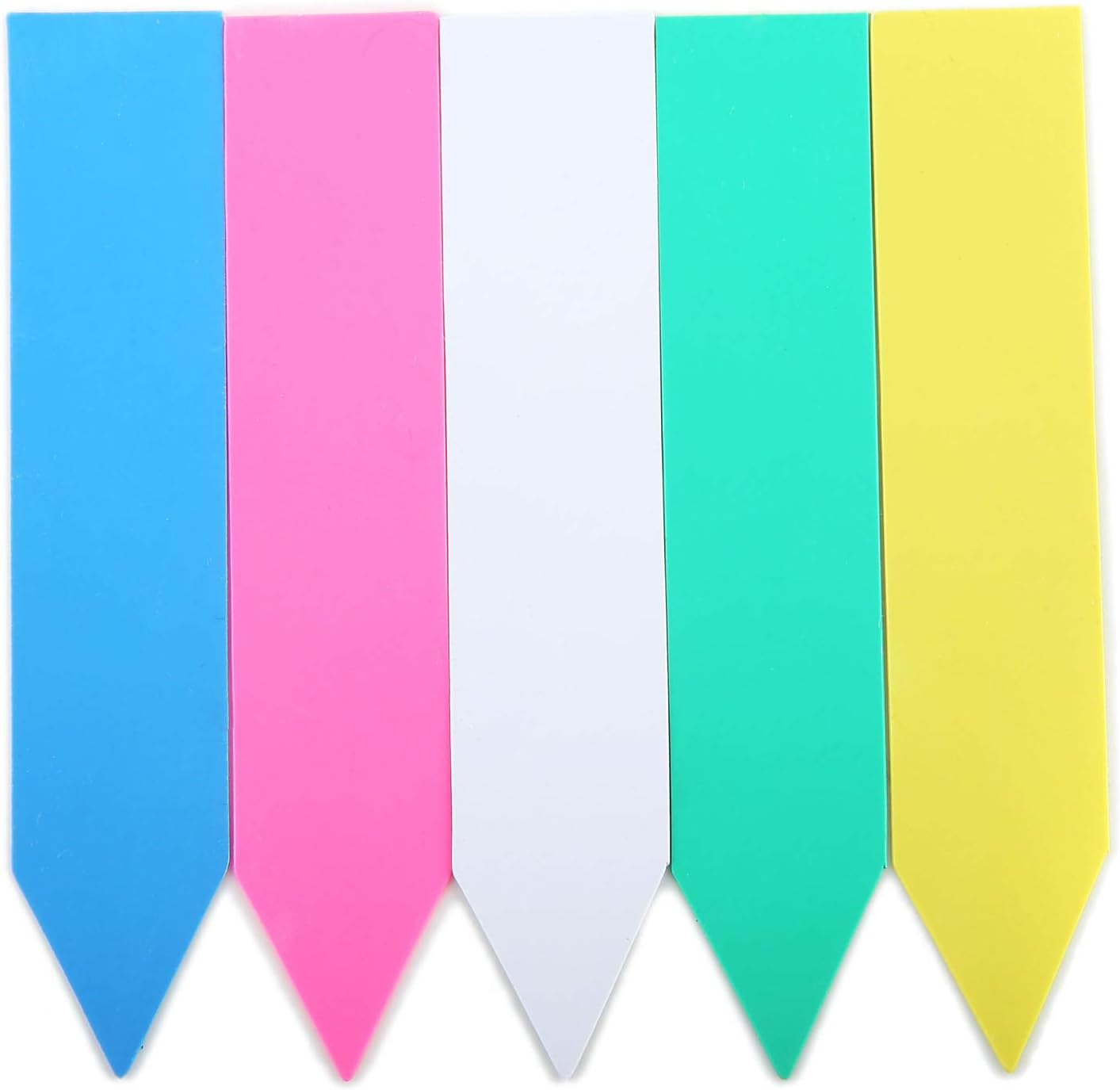 1000 Pcs 4 Inch Plastic Garden Plant Tags Nursery Garden Labels Markers Plant Stakes Waterproof Pot Labels, 5 Colors