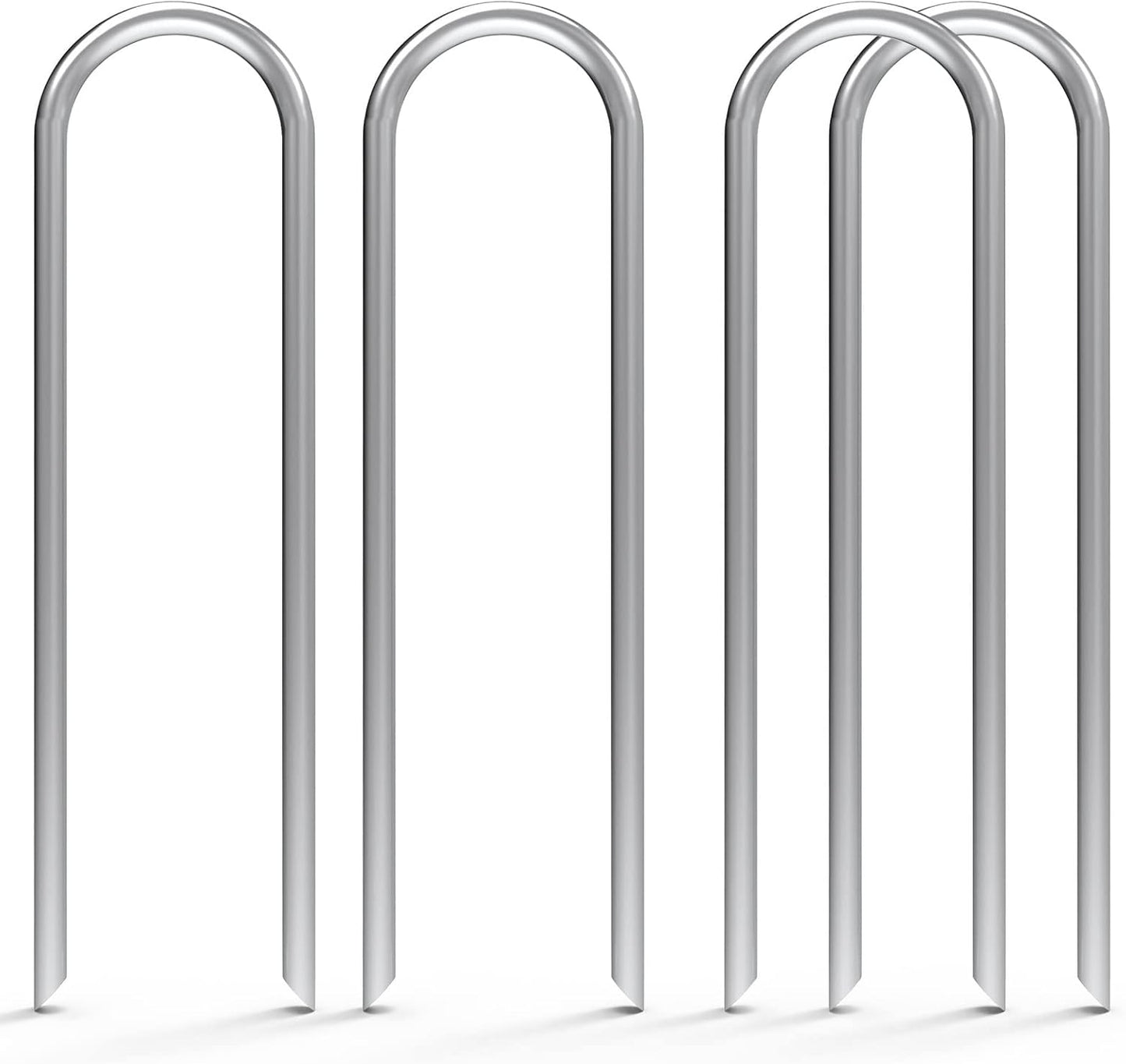 MySit 50 Pack 6 Inch Garden Stakes,11 Gauge Galvanized Yard Staples U Shape Fences Drip Irrigation Stakes Landscape Staples for Landscape Fabric, Soaker Hose, Dog Fence, Drip Tubing