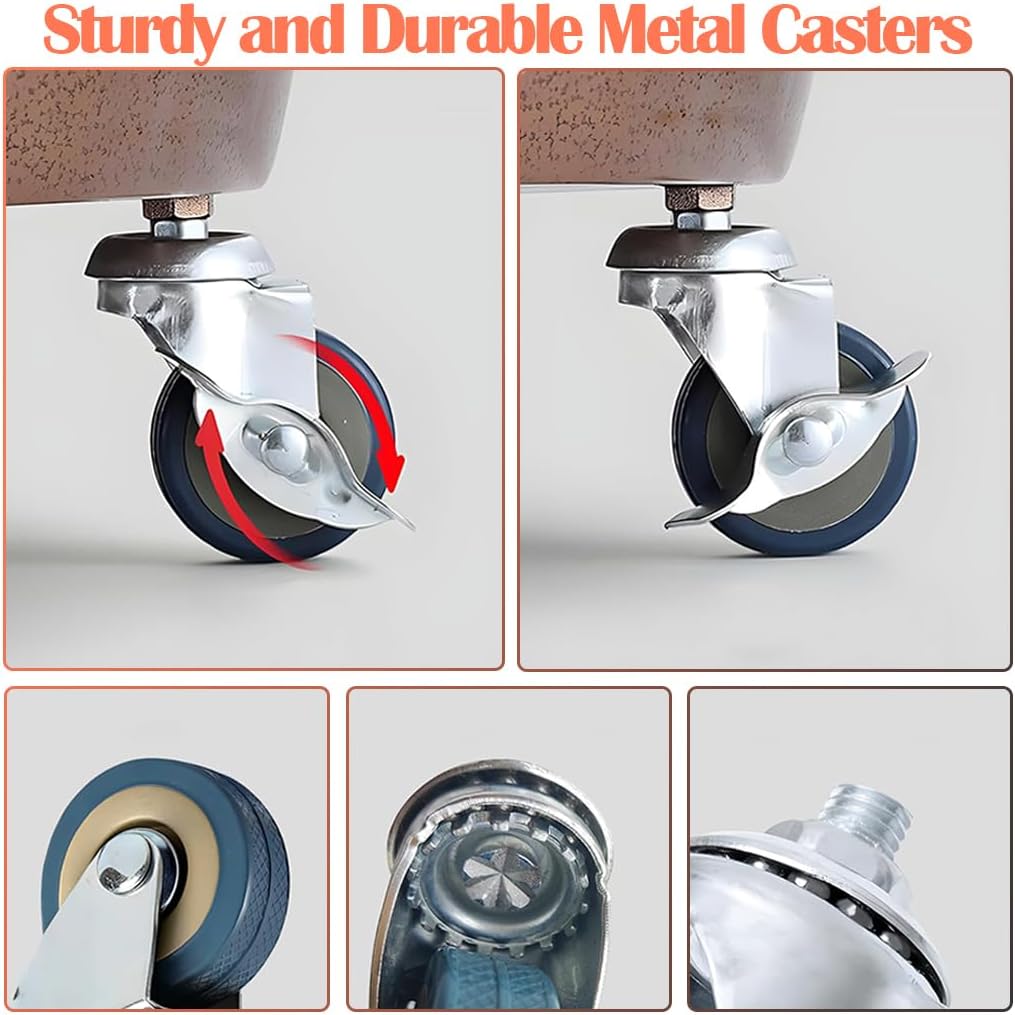 Plant Caddy with Wheels, Heavy Duty Plant Stand with Universal Wheels, Round Pot Trolley for Indoor Outdoor,18inch Bronze