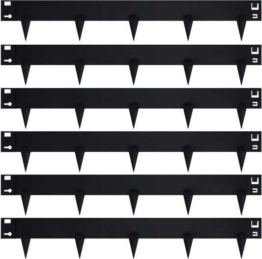 Metal Landscape Edging 42 Inch Strips, Steel Landscape Edging 6.3 Inch Depth, 6 Pack Hammer in Landscape Edging, Metal Edging for Landscaping