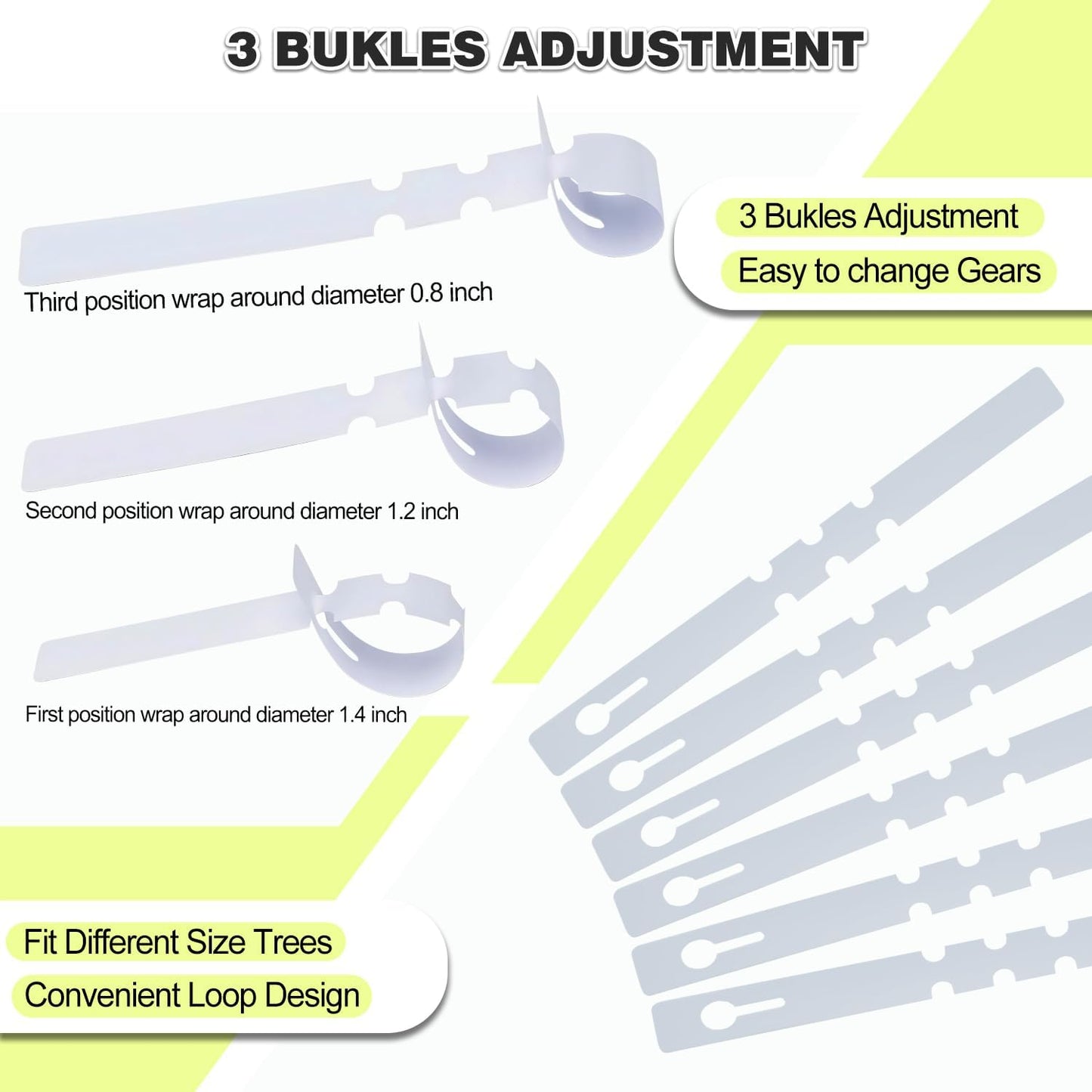 Plant Labels Yuanling Plastic Plant Tree Tags Wrap Around Hanging Tags Nursery Tree Markers Adjustable Garden Labels for Indoor Outdoor Gardening Plants (White)