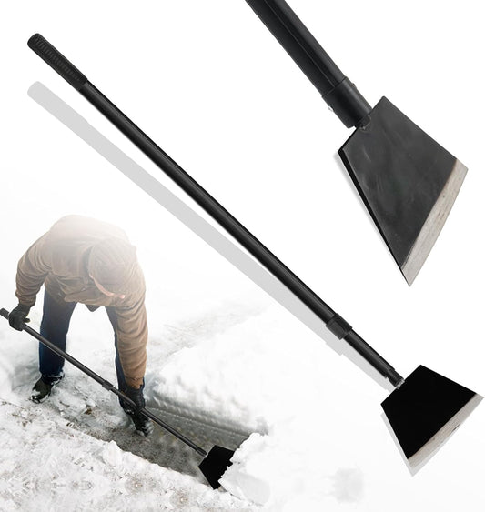 Floor Scraper, Garden Scraper Shovel, Cleaning Remove Tool With 88in Long Handle,Sturdy Tile Scraper for Ice, Tiles, Ceiling, Concrete, Tape, Glue - Heavy Duty Sharp Blade (4mm Thickness)