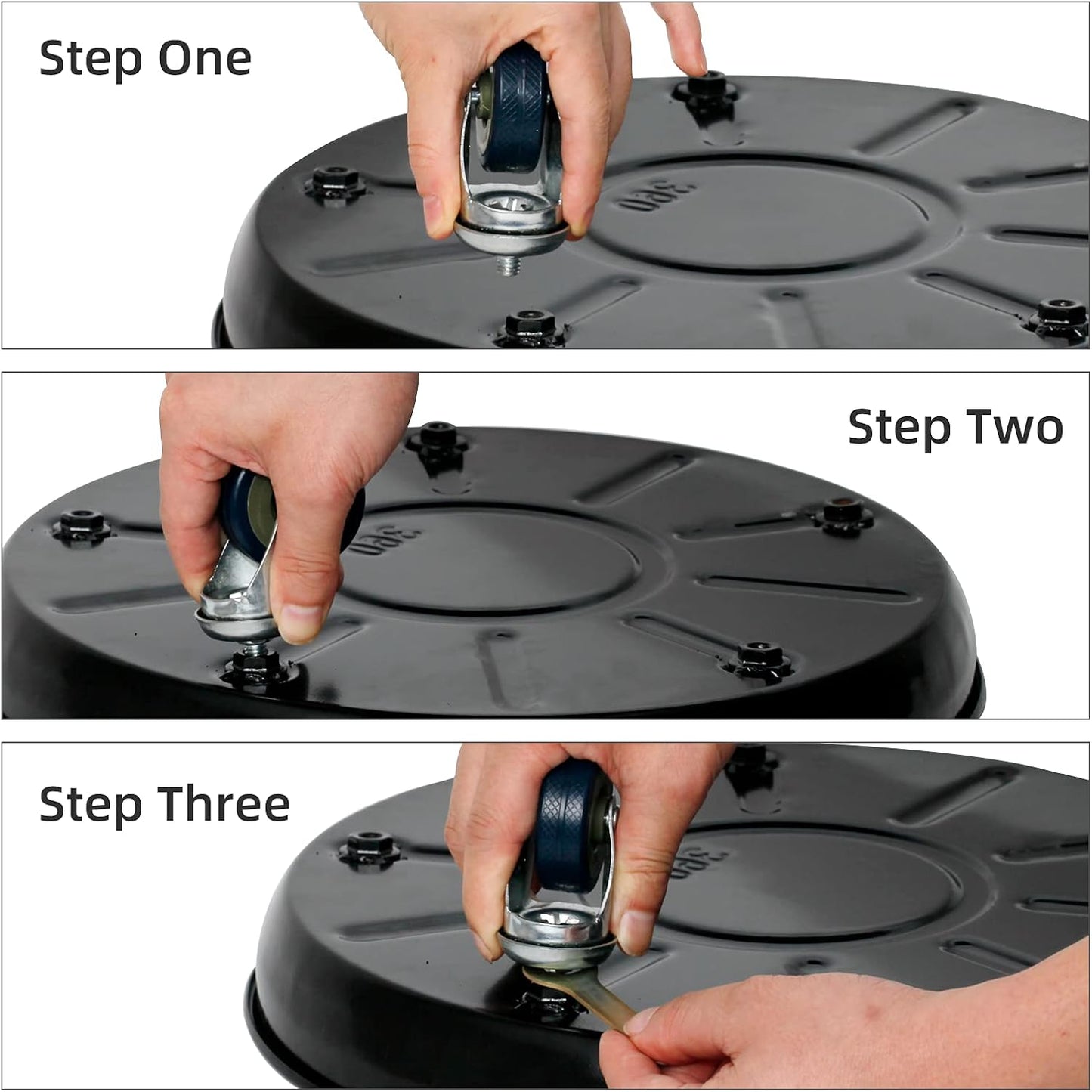 Choclaif Plant Caddy with Wheels,2 Pack Black Heavy Duty Plant Stand with Universal Wheels,Round Pot Trolley for Indoor Outdoor (14)