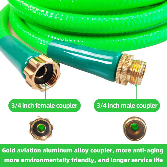Garden Hose 25ft Heavy Duty Water Hose 5/8,180 PSI Kink Resistant,Heavy Duty, Lightweight, Flexible Hose for Plants,Lawn & Garden Watering Equipment, 3/4 Solid Fittings (25ft)