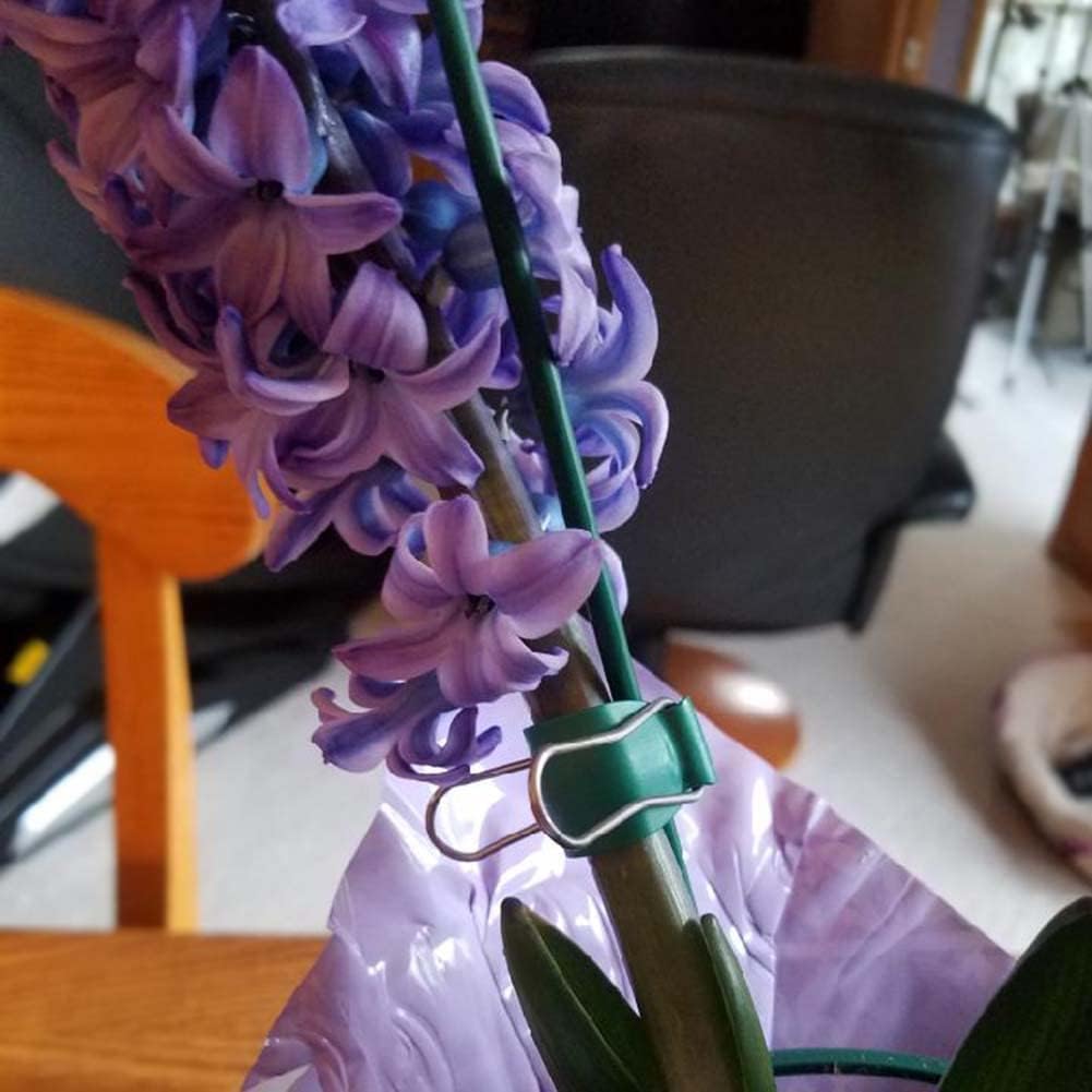 Reusable Greenhouse Clips Made in USA – Orchid Clips, Plant Support Clips & Cord Clips – Heavy-Duty, Weather-Resistant & Durable – Secure Stems, Vines, Wires, Cables, Tomato Plants – Indoor & Outdoor