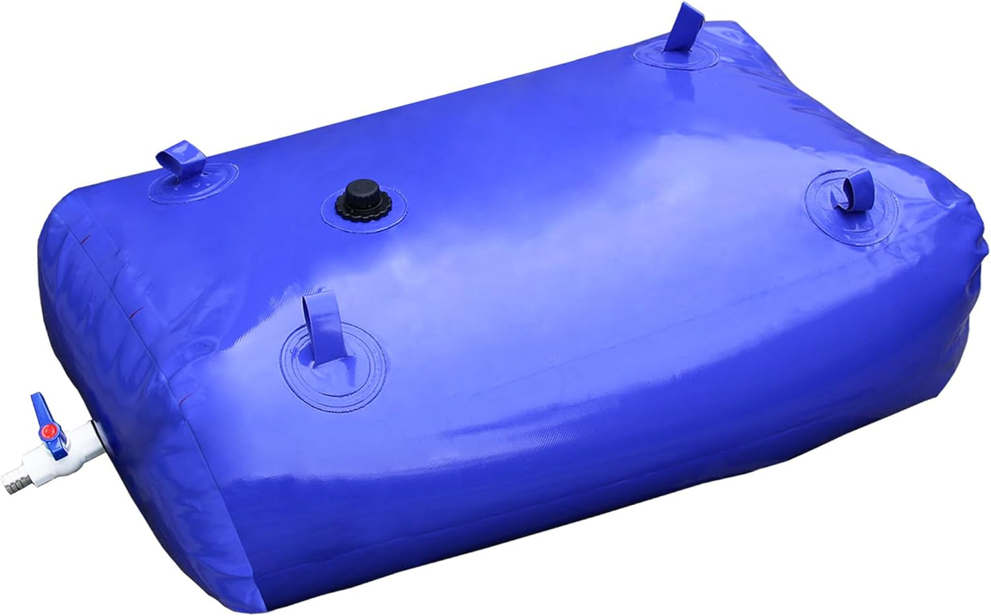 Ogrmar 240L/63.4Gallon Portable Water Storage Bladder Containers, Large Capacity Foldable Water Tank for Garden Water Catcher Including PVC Spigots and Overflow Kit, Emergency Water Storage Bag, Blue