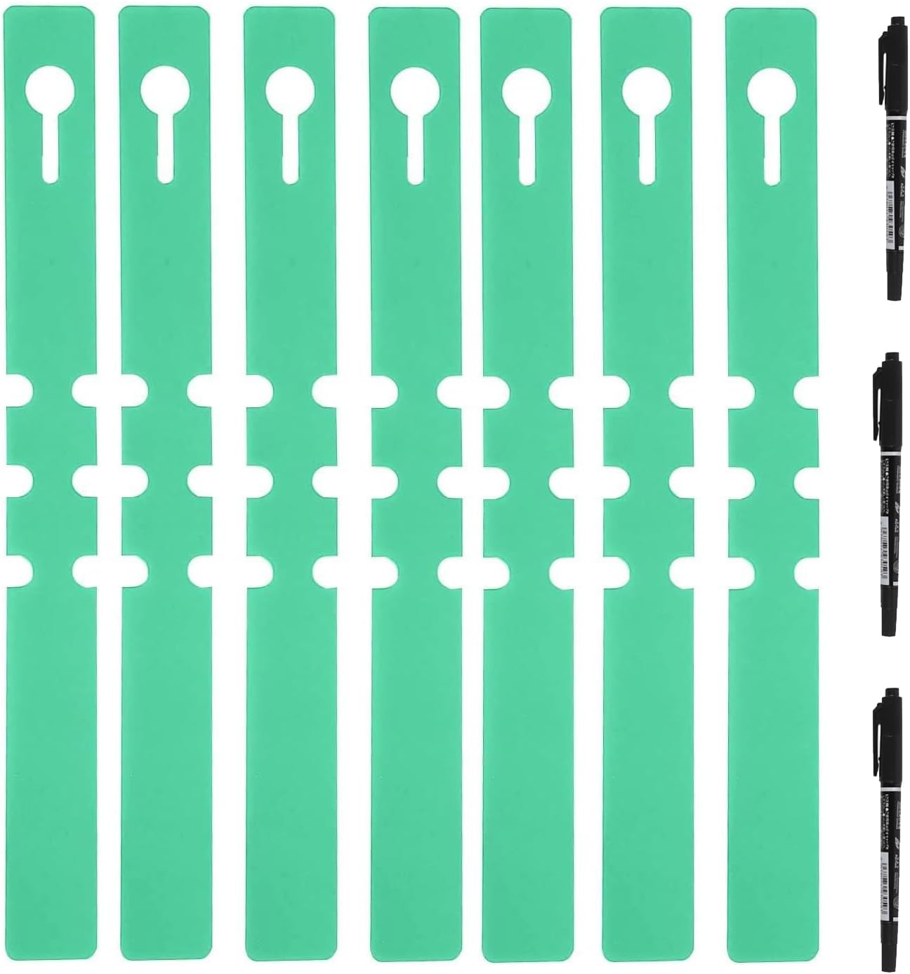 KINJOEK 1200 PCS Green Plant Labels, Adjustable Wrap Around Waterproof Hanging Garden Tree Tags, 2x20cm