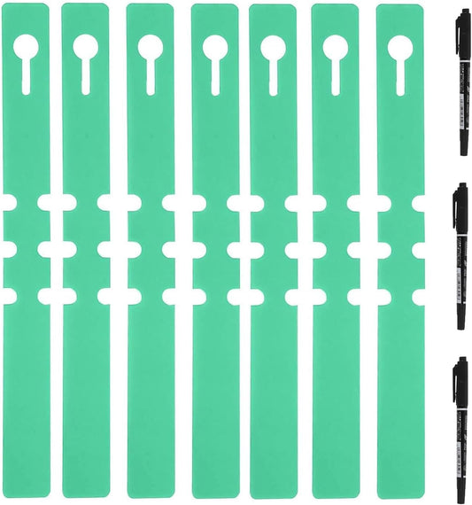 KINJOEK 1200 PCS Green Plant Labels, Adjustable Wrap Around Waterproof Hanging Garden Tree Tags, 2x20cm