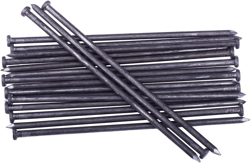 Metal Landscape Edging Anchoring Spikes, 200PCS 10 Inch Landscape Paver Edging Anchoring Spikes for Artificial Turf, Weed Barrier, Tent Spikes, Camping (200)