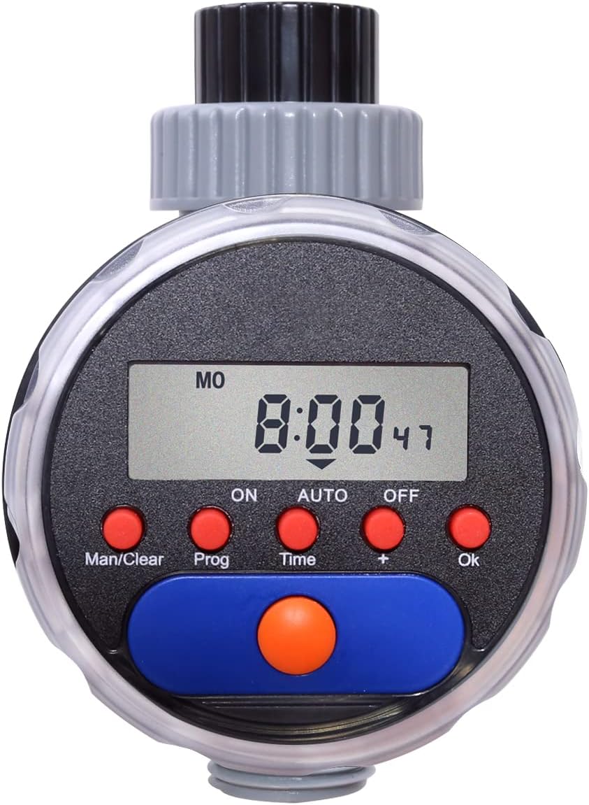 Hose Water Tap Timer Garden Irrigation System Controller Watering Computer Waterproof Red