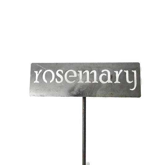 Classic Metal Garden Markers 19 Inches Tall (rosemary, Raw, Unfinished Steel (will rust with time))